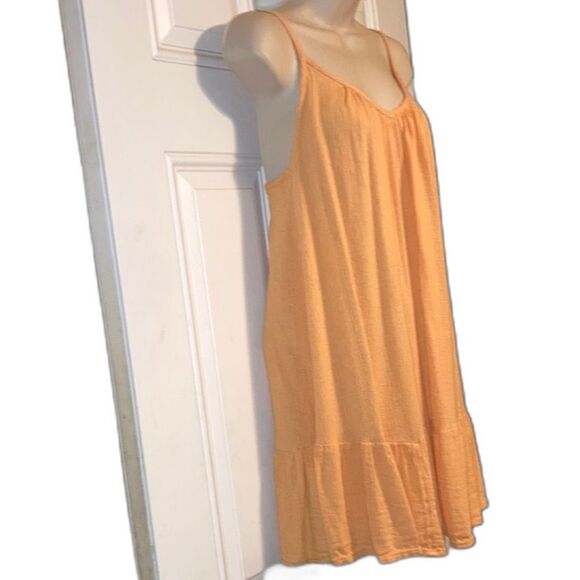BILLABONG Beach Vibes Orange Solid Tank Dress Cover Up Womens Medium - Picture 7 of 14